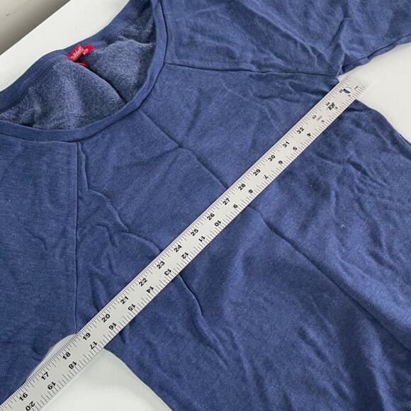 Mitchell & Ness Sweatshirt Women X Small Blue Blank Soft Knit Fleece Pullover - Picture 6 of 6